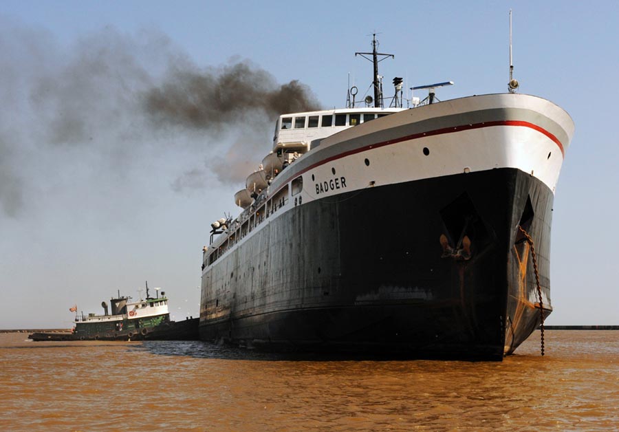 Badger, the last large coal-burning steamship still operating in the US