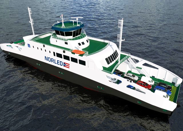 Double-ended bio-diesel ferry
