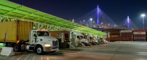 Trucks at the Port of Long Beach