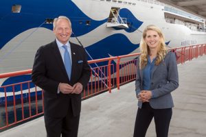 Port of Los Angeles Executive Director Gene Seroka with Princess Cruises President Jan Schwartz