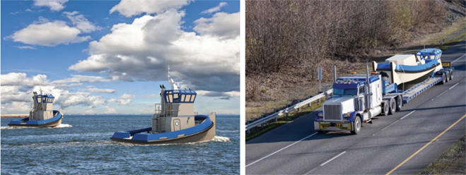 New Compact Tugboat Can Be Transported Via Truck