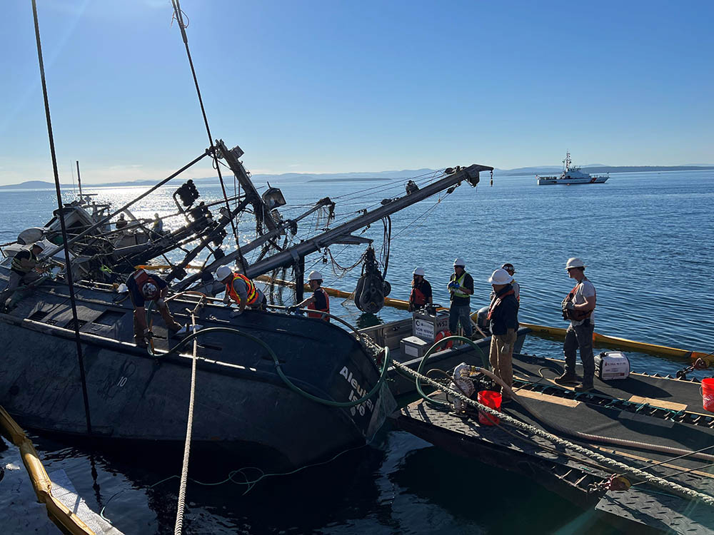 Sunken Fishing Vessel Raised Off San Juan Island Pacific Maritime Magazine