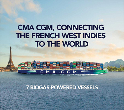 CMA CGM Orders Biogas-Powered Ships to Serve French West Indies
