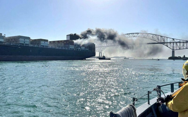 Container Vessel Catches Fire While Transiting Panama Canal