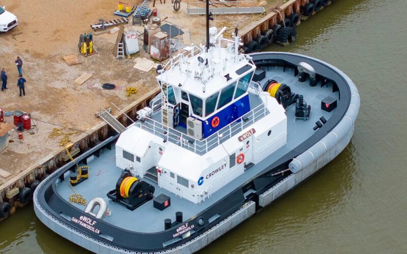 Crowley Accepts Delivery of All-Electric Ship Assist Harbor Tug
